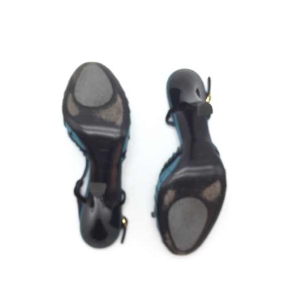 Louis Vuitton Silk and Lace 4.5” Heels - Picture 5 of 6